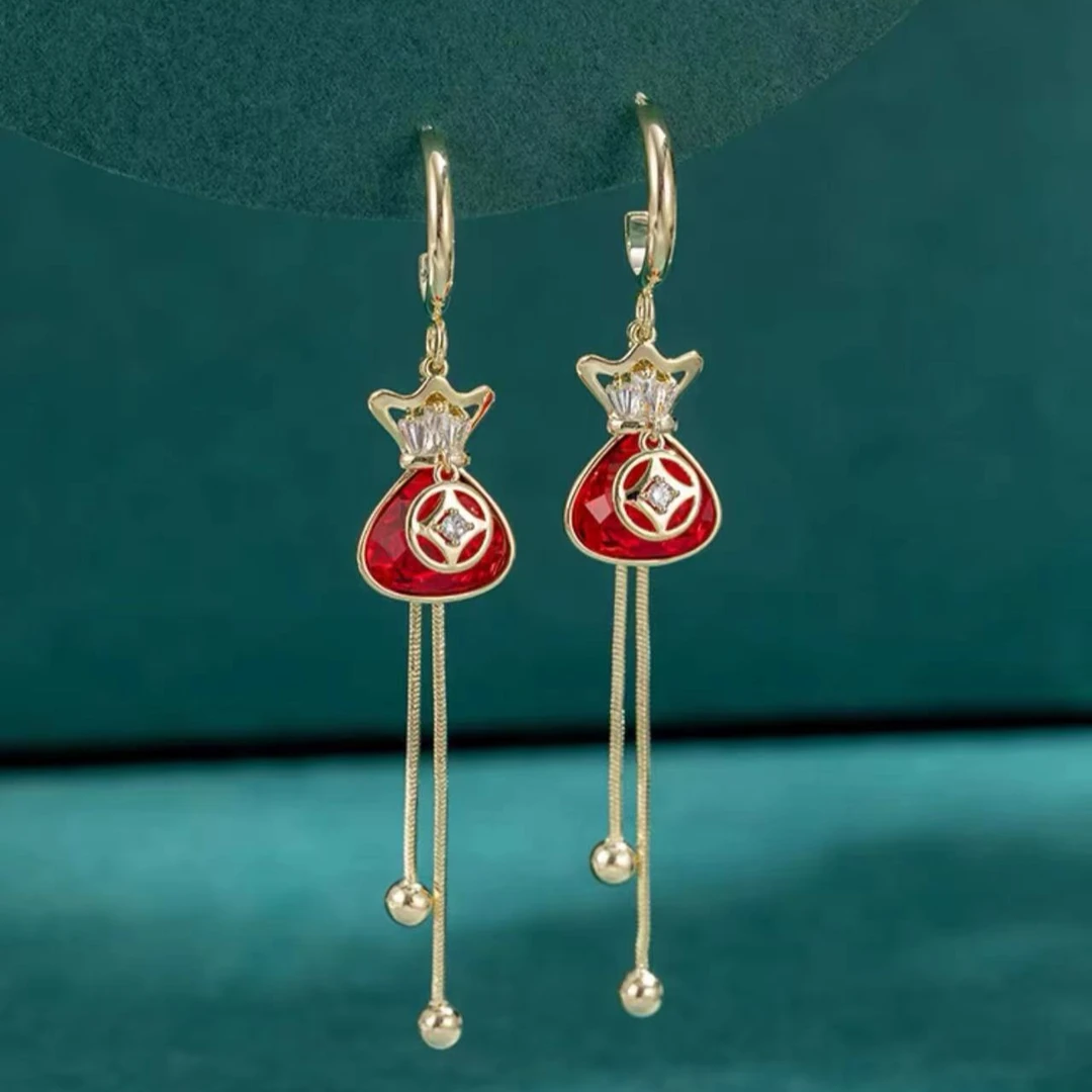 铜合金耳饰 238 ：钱袋耳环