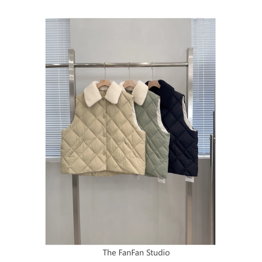 FANFAN-百搭网格羽绒马夹