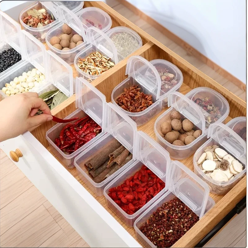 高端调料调味盒香料收纳盒家用一体多格厨房轻奢盐佐料味精调味罐