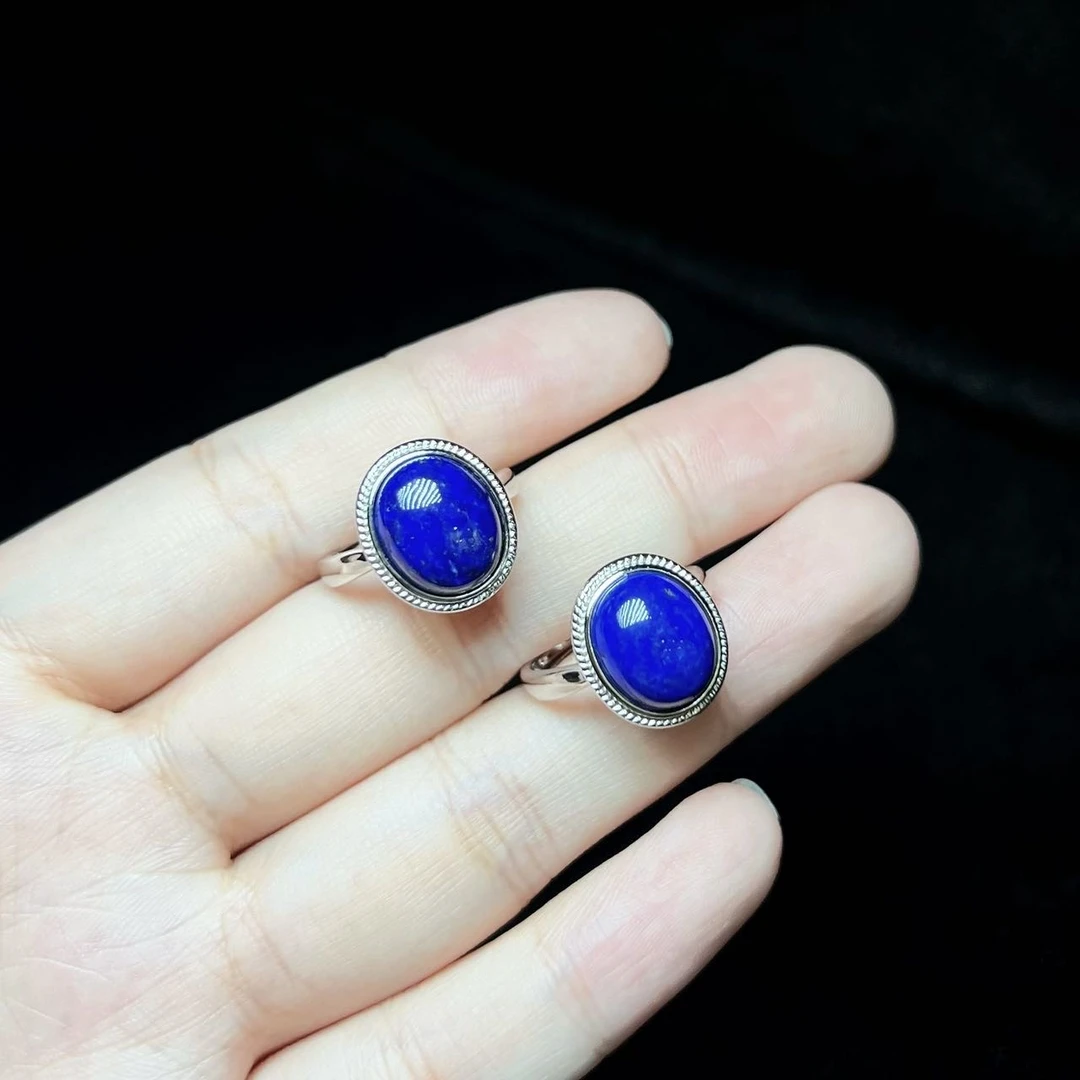 【子选好物】24 ZC5063-S925银青金石戒指-多样性发一件-11.5x9.5mm