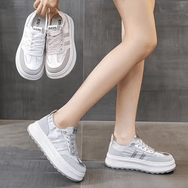 韩版时尚缎面透气运动板鞋 V01 XFL D3 检