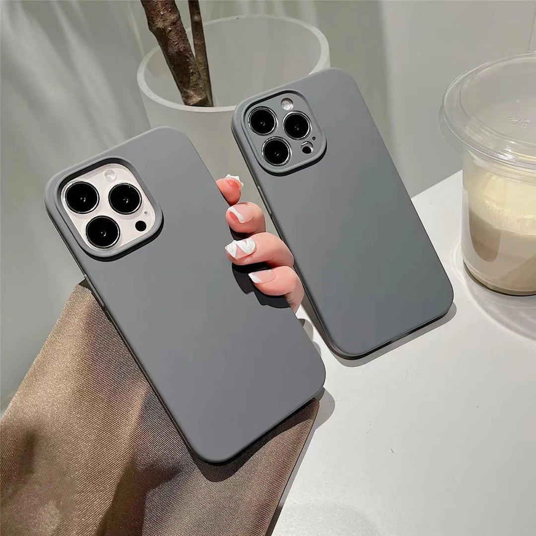 新款x/xs套液态硅胶炭灰色手机壳iphone14promax大孔13/12/11防摔