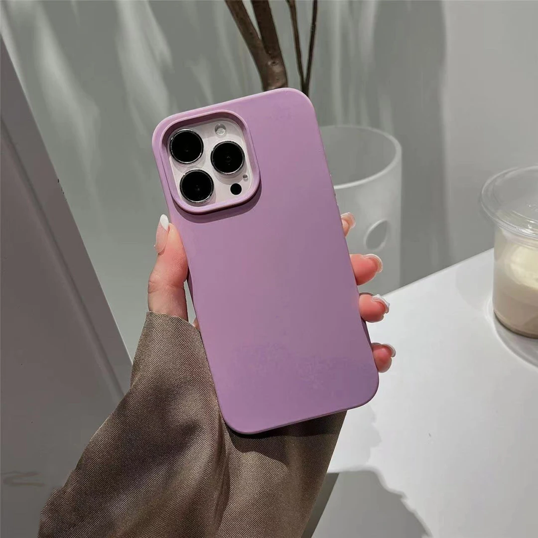 新款加仑紫大孔苹果15液态硅胶iphone12手机壳13ProMax防摔14plus