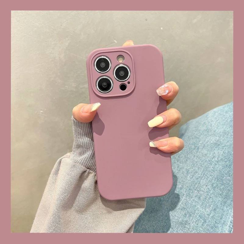 黑加仑iPhone14promax苹果手机壳液态硅胶13防摔15新款简约保护壳