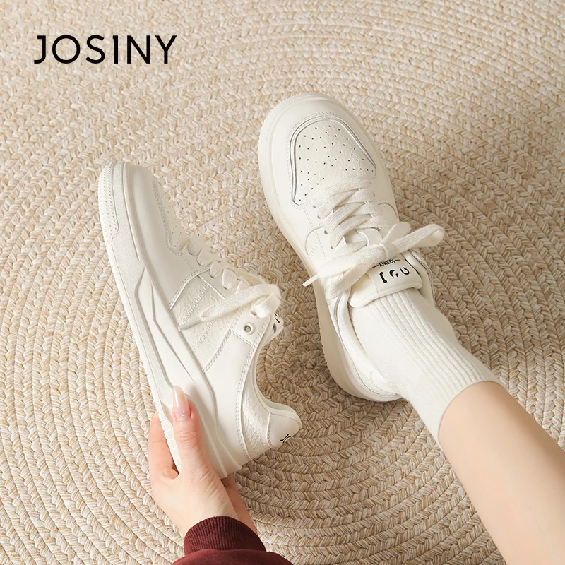 卓诗尼板鞋小白鞋女2025春季新款厚底运动女鞋百搭平底黑白熊猫鞋