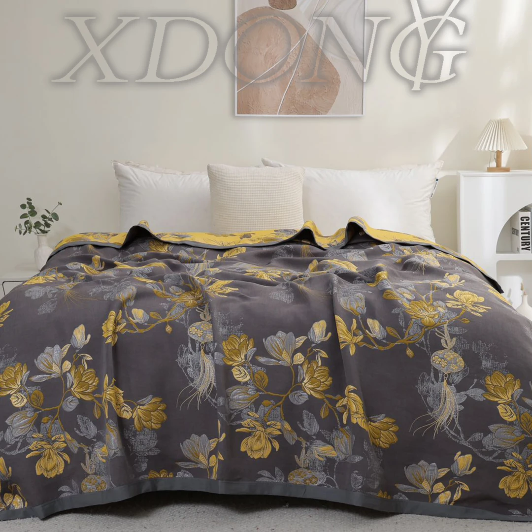 XDONGY（冬云家纺）230*250高奢银离子玉兰景梦 四季毯床盖