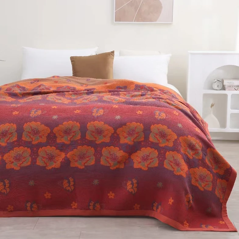 XDONGY（冬云家纺）200*230 手摘彩棉抗菌 蝶舞恋花床盖