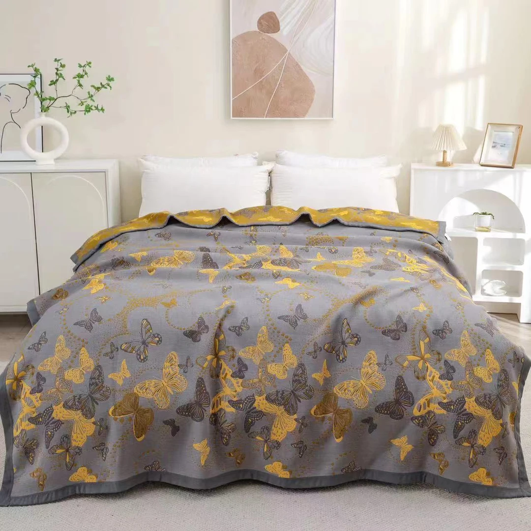 XDONGY（冬云家纺）200*230蝶思意灰色波兰天 丝毯