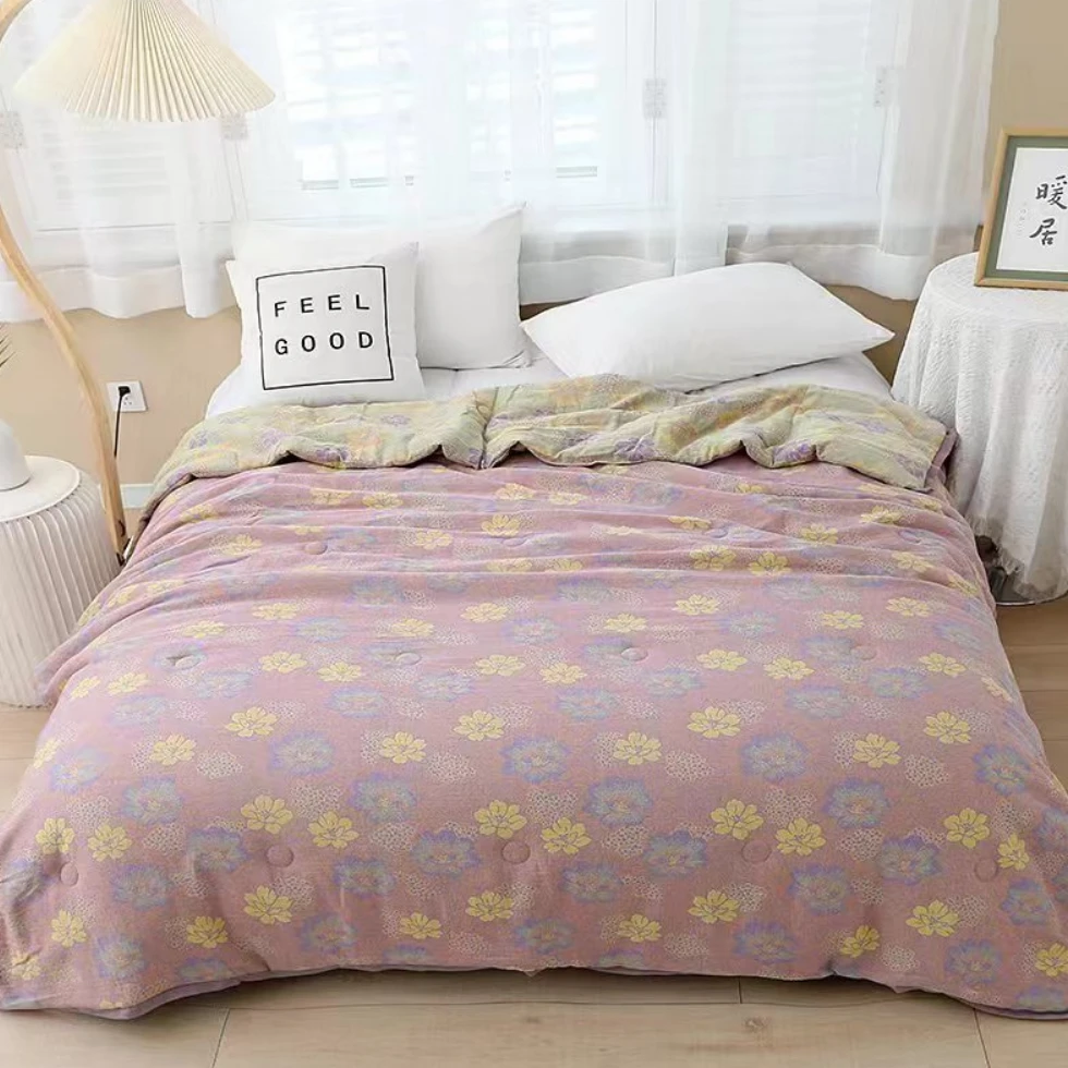XDONGY(冬云家纺) 200*230火山岩蓄热  梦中花田 粉色保暖被