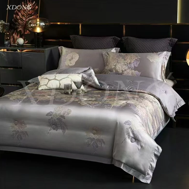 XDONGY（冬云家纺）200*230高精密贡缎鎏金 花梦如痴 羊 绒蛋白冬被