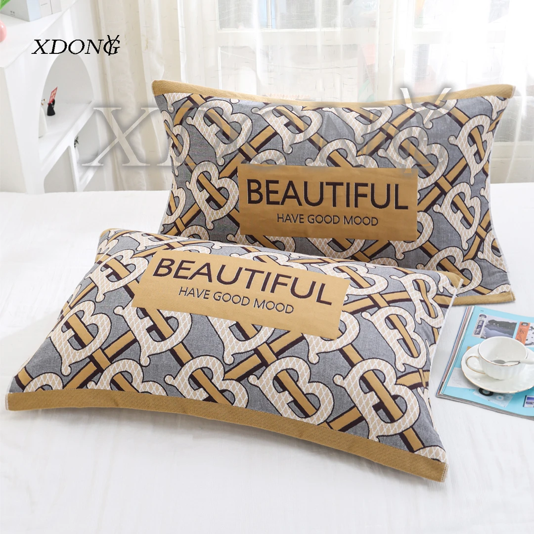 XDONGY（冬云家纺）52*78十层全棉纱布 伯希 枕巾一对 装