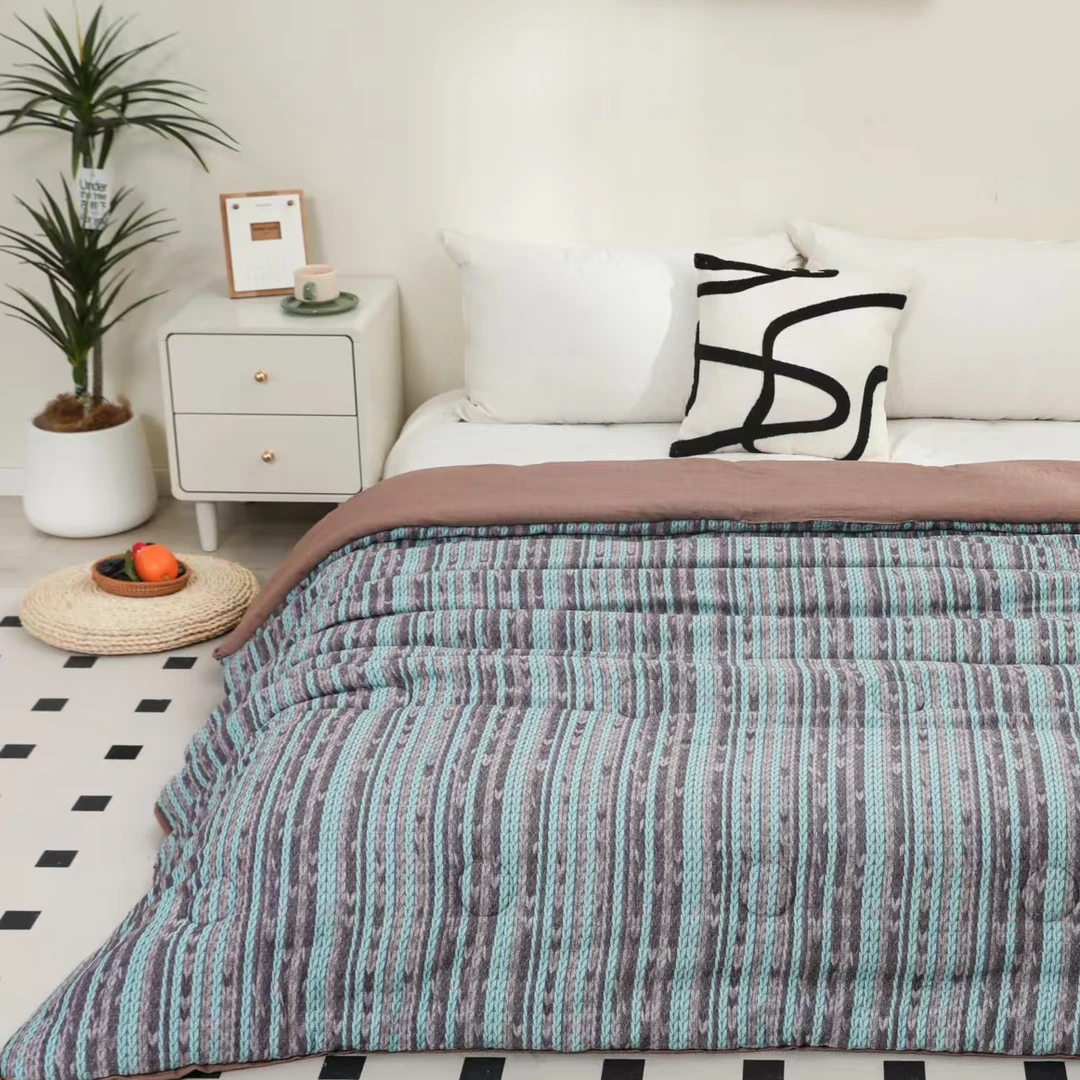 XDONGY（冬云家纺）高奢200*230皇 室有氧 脉冲蓝色 恒温被