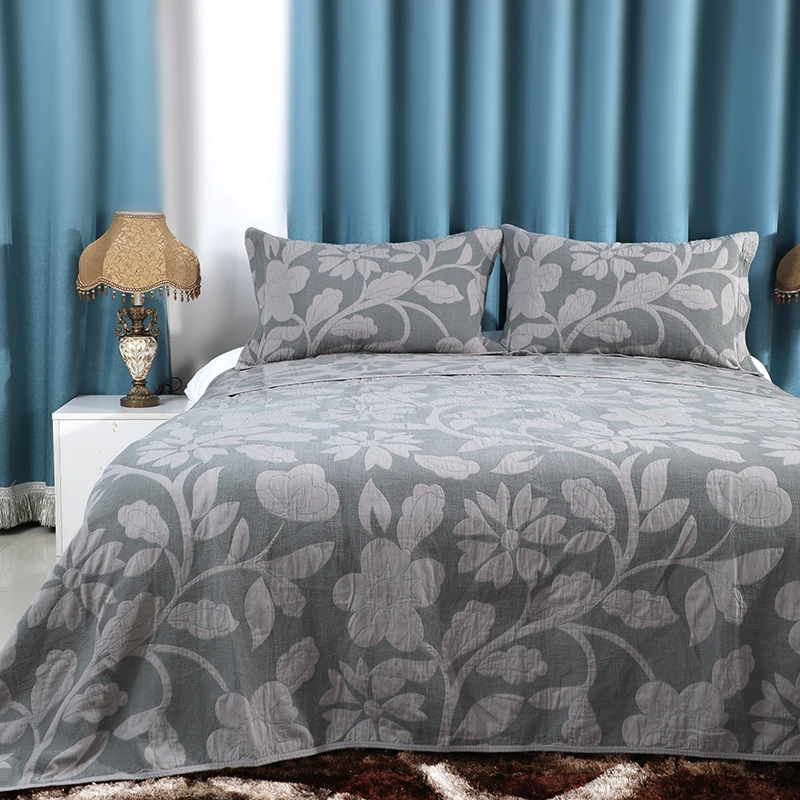 XDONGY(冬云家纺)230*250  莱赛尔 素欧白鲸灰床盖