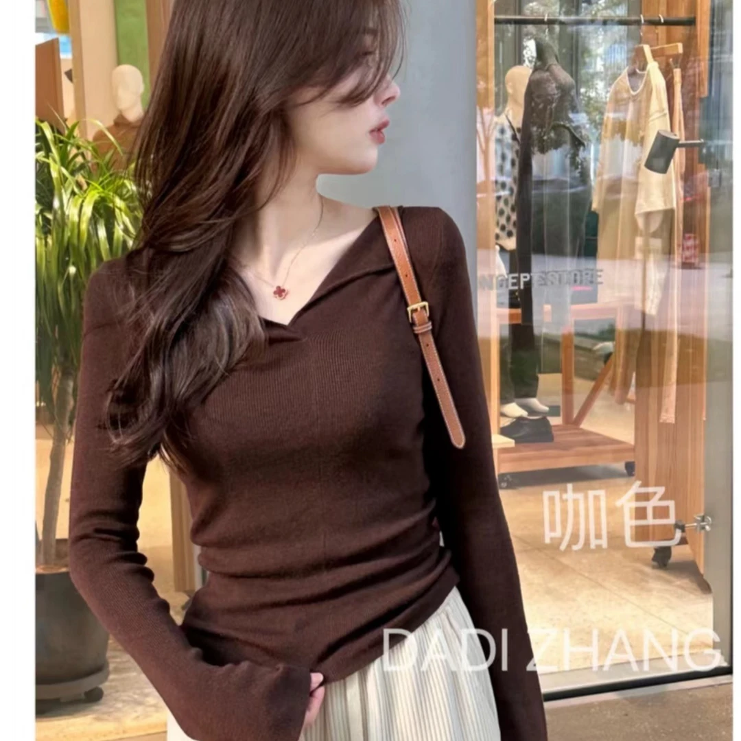 t恤上衣女软糯减龄纸片人亲肤针织打底衫