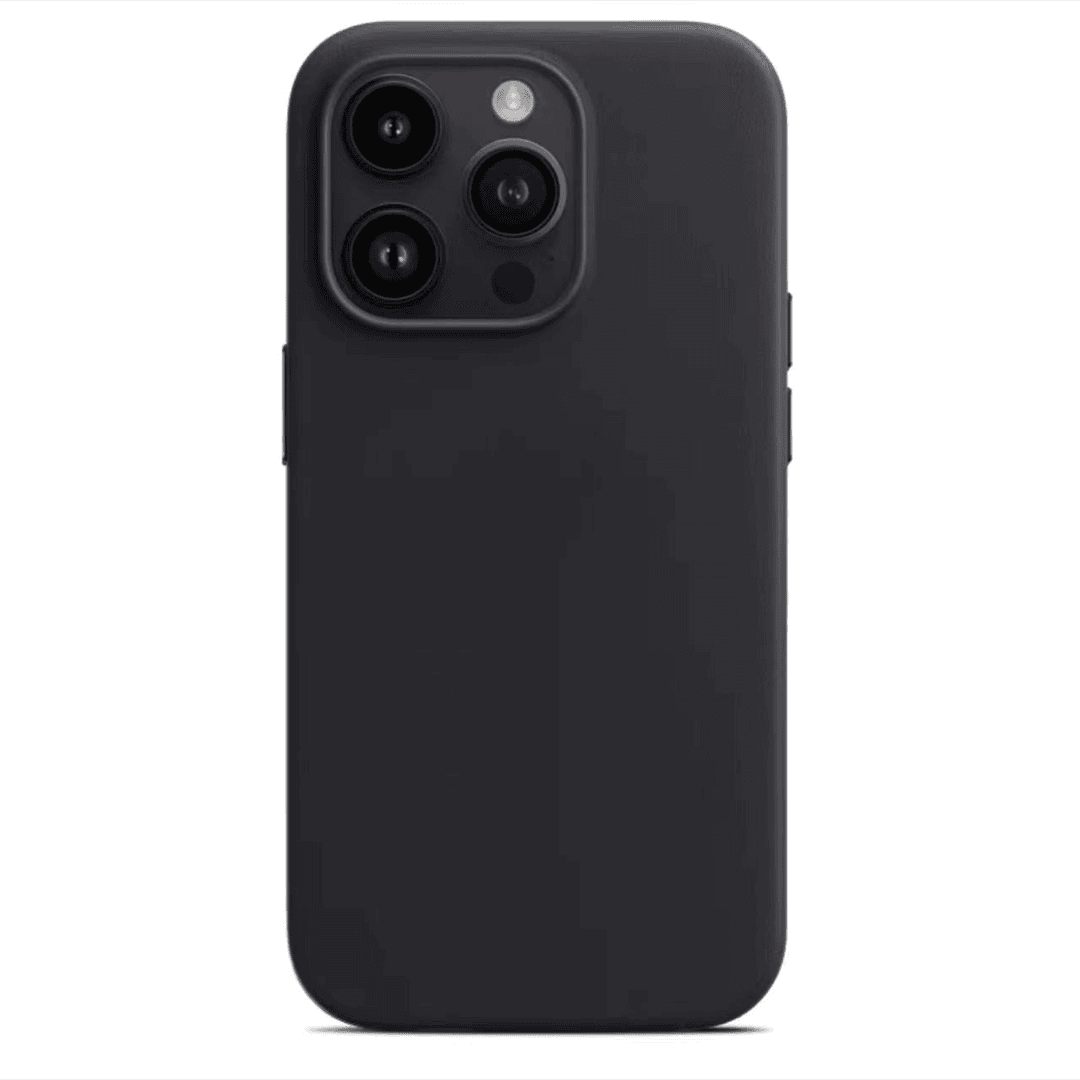 苹果15系列 磁吸皮质 纯色 手机壳