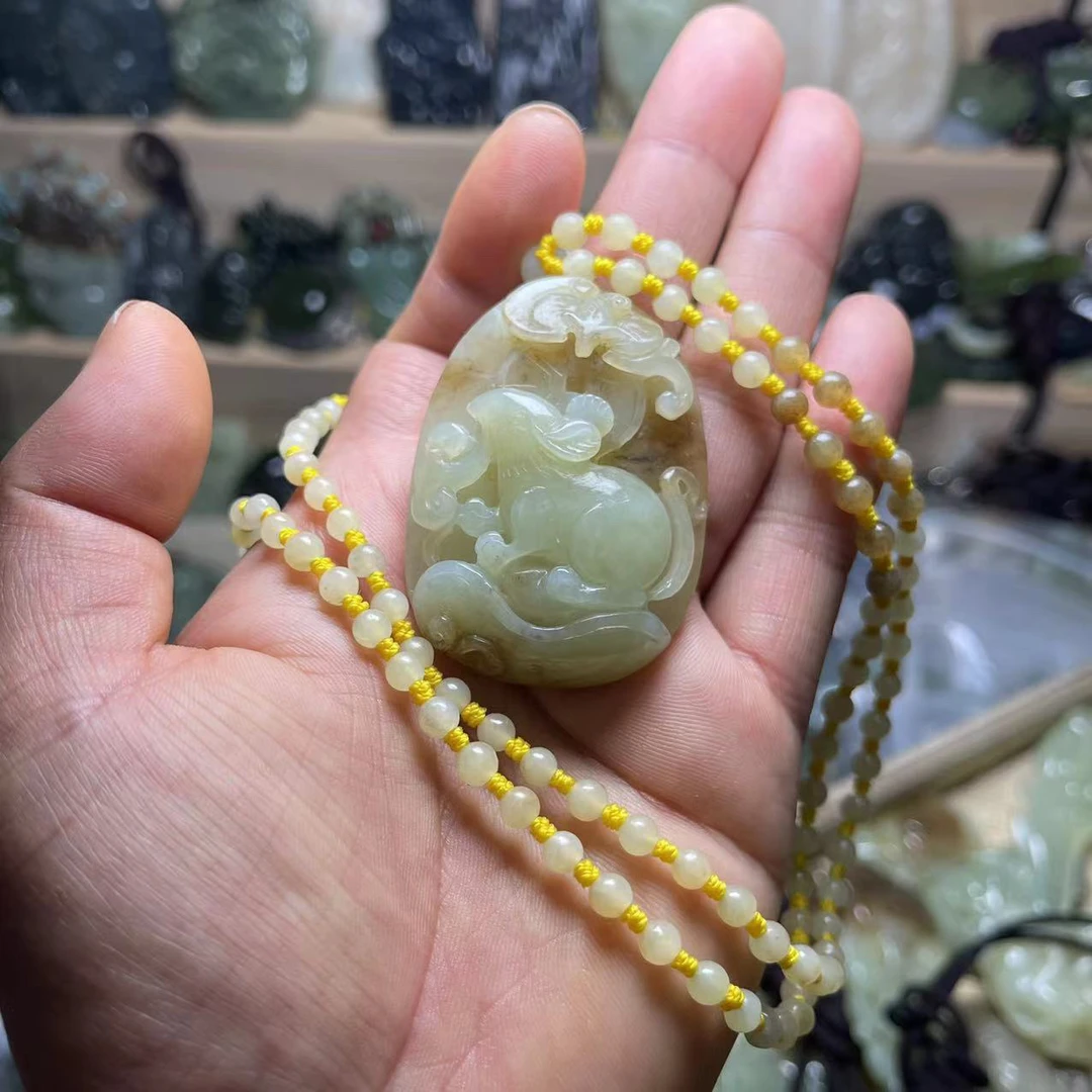 天然和田玉十二生肖属相越戴越油润 绑好发货