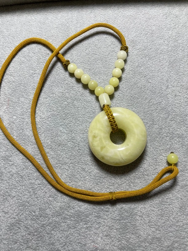 玉石平安扣平平安安石来好运毛衣链手玩件多用款式多样性发货