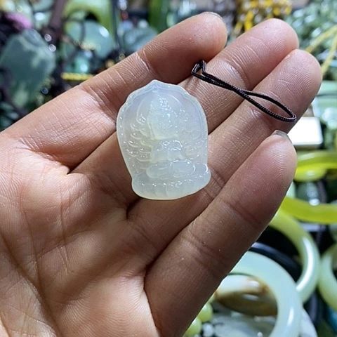 岫玉手机挂件未镶嵌千shou