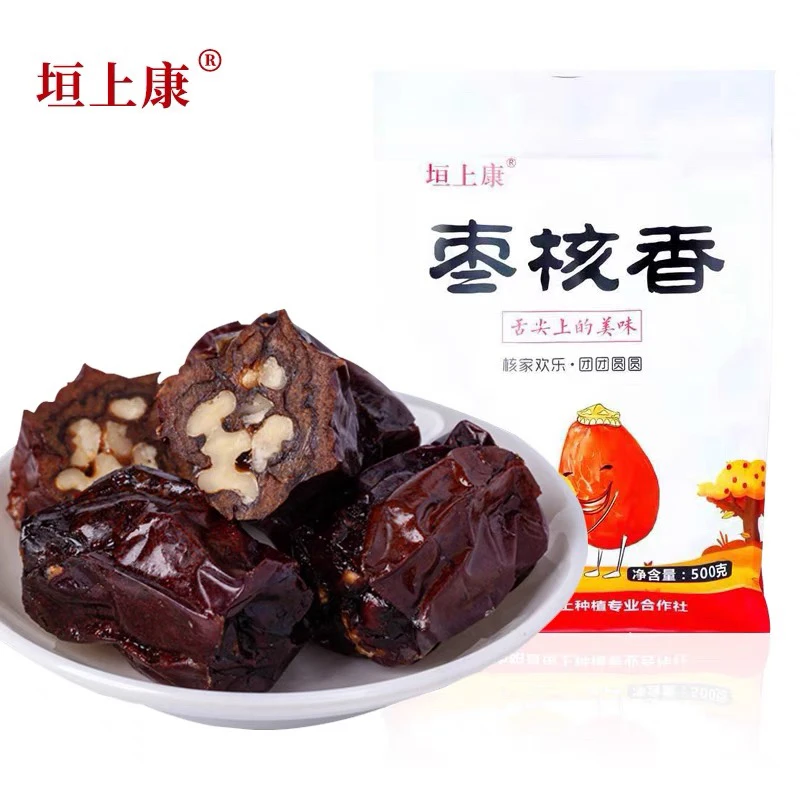 垣上康枣核香蒸烤熟红枣夹核桃山西特产真空独立包装学生孕妇零食