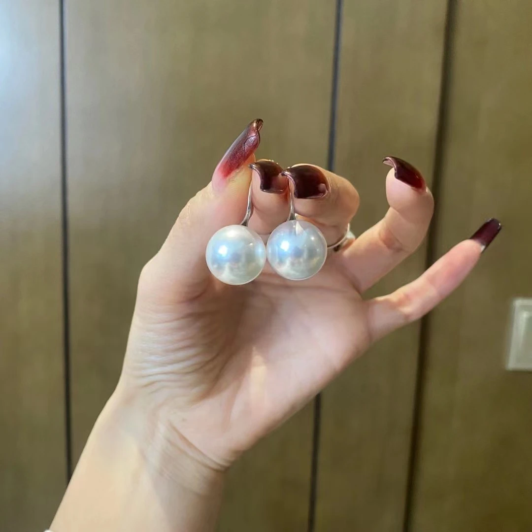 非金属仿珍珠耳饰 复古宫廷重工时尚素款气质手工年代