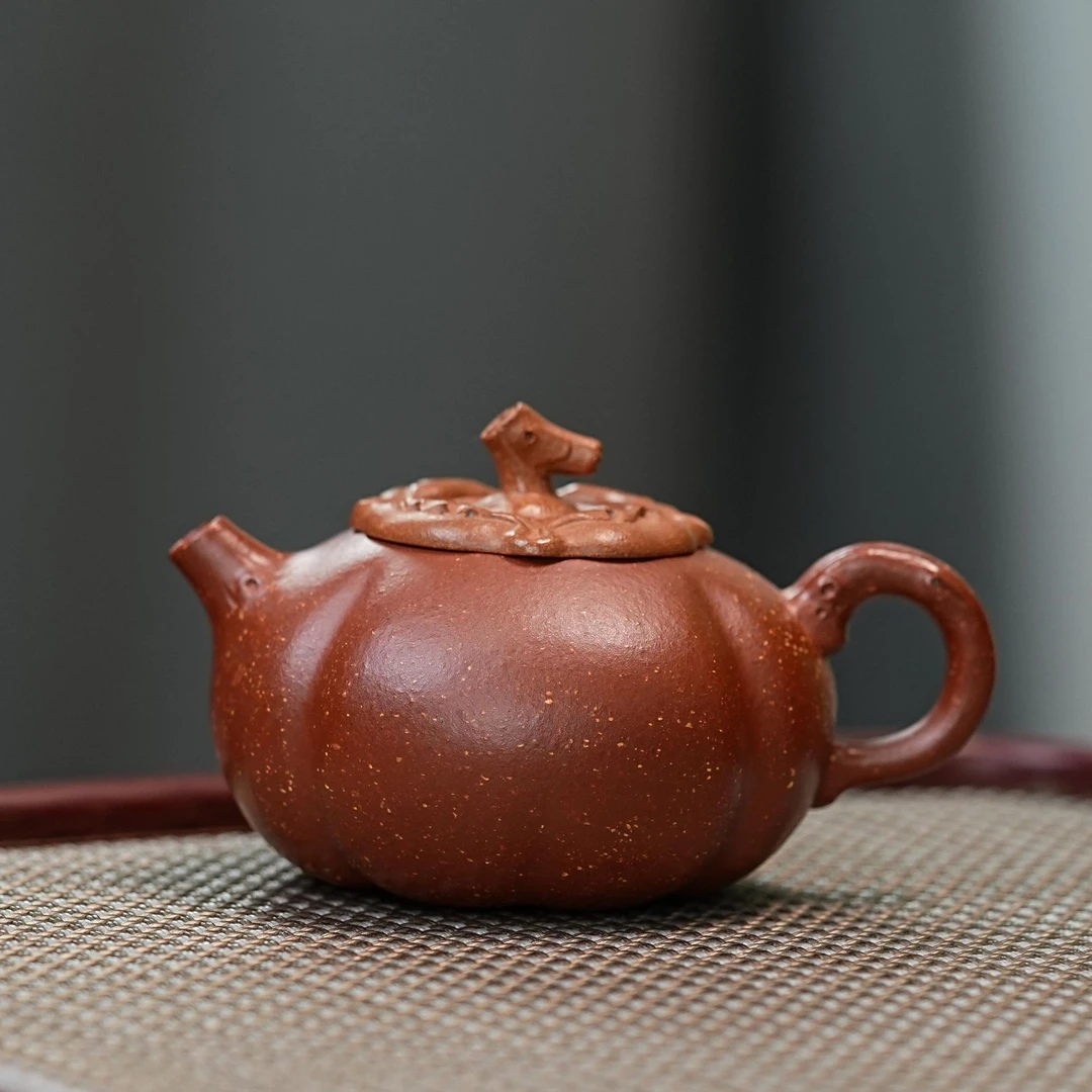 宜兴原矿紫砂壶 原矿红降  全手工小事事如意 紫砂壶 手工手制