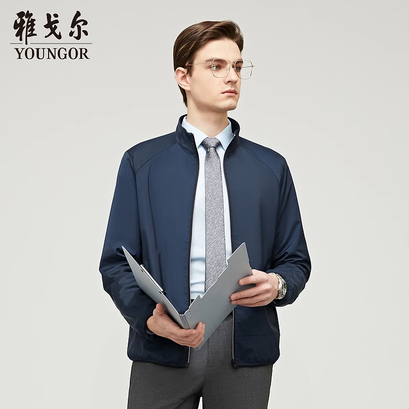 【新款】雅戈尔秋季新款休闲男外套时尚舒适立领男式单茄克444971