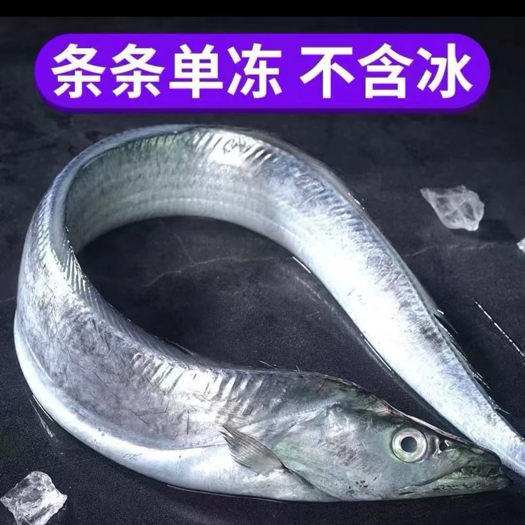 【国产精品】新开海新鲜小眼油脂带深海捕捞单条单冻（轻微破肚）