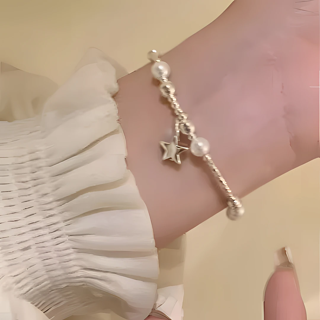 合金手链 珠珠星星手链小众设计感气质高级感精致手饰学生闺蜜女