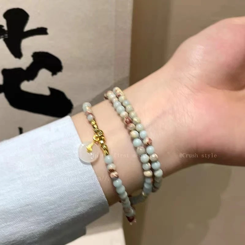 合金手链 串珠手链女生款ins风轻奢小众高级感精致手串叠戴手饰