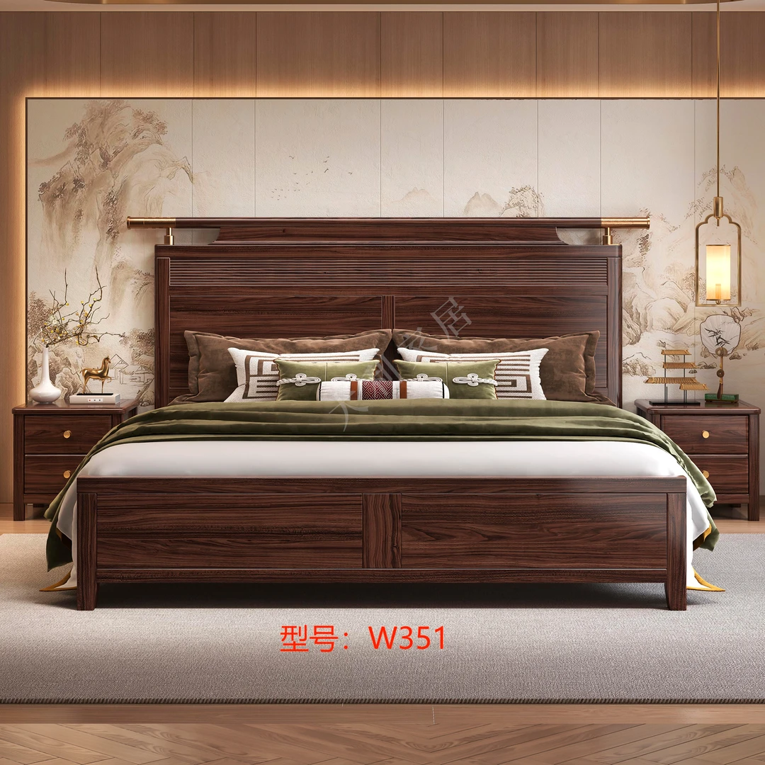 （大利家具）JYTH-351大床新中式高端主卧大床