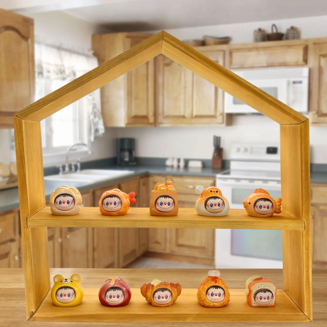 拉布布食玩立体萌粒10款手办公仔模型diy公仔贴片材料摆件钥匙扣