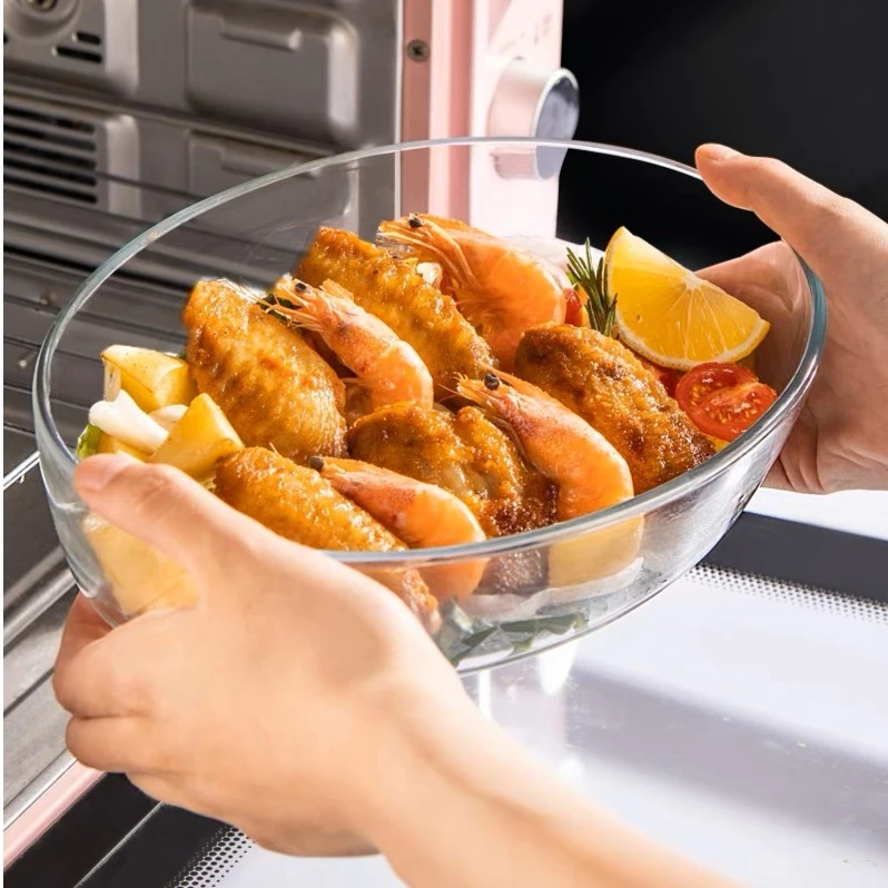 【希乐扣自营】4L椭圆鱼盘 高硼硅玻璃  冰箱烤箱微波炉可用