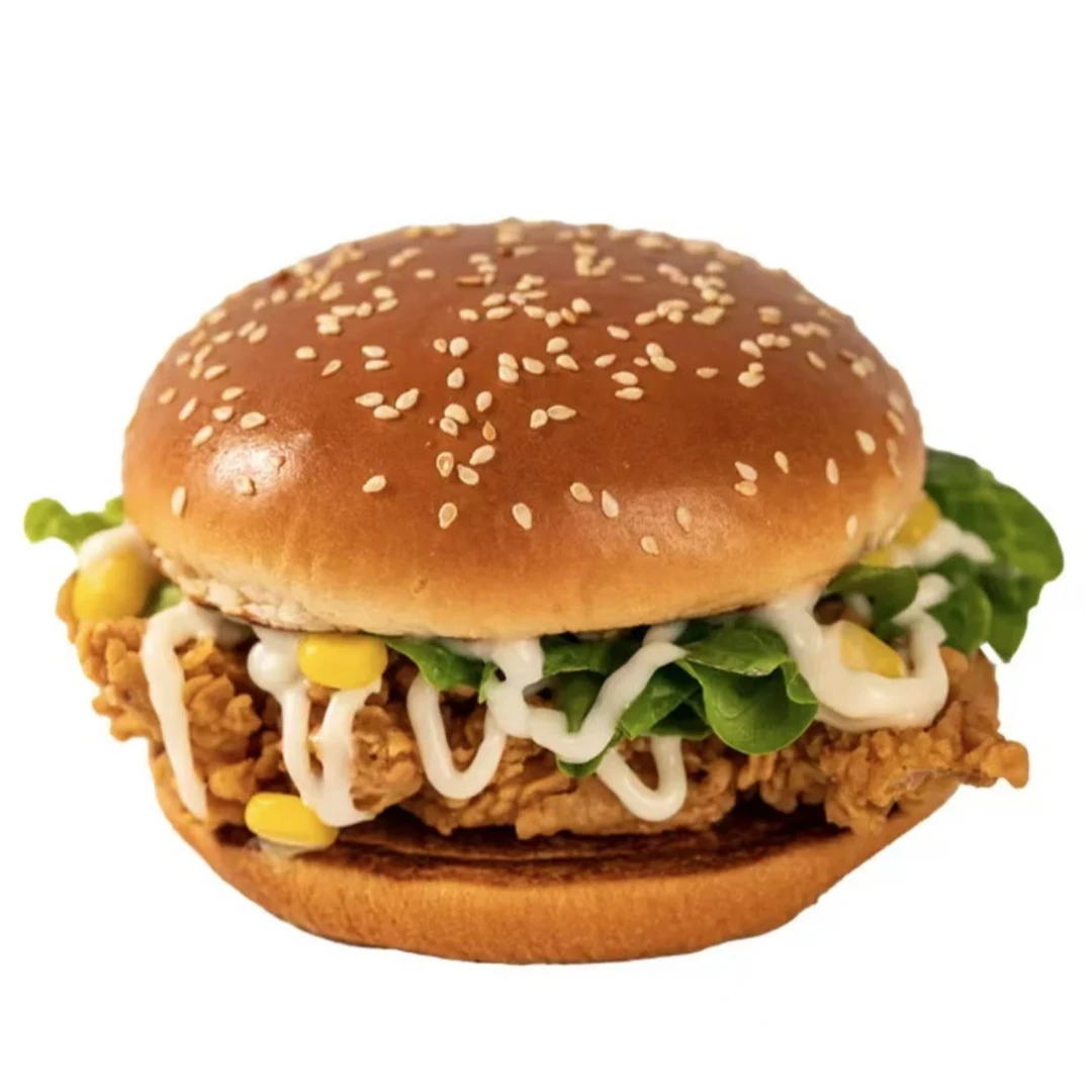 奥尔良鸡腿堡汉堡甜辣味微波加热即食速冻食品