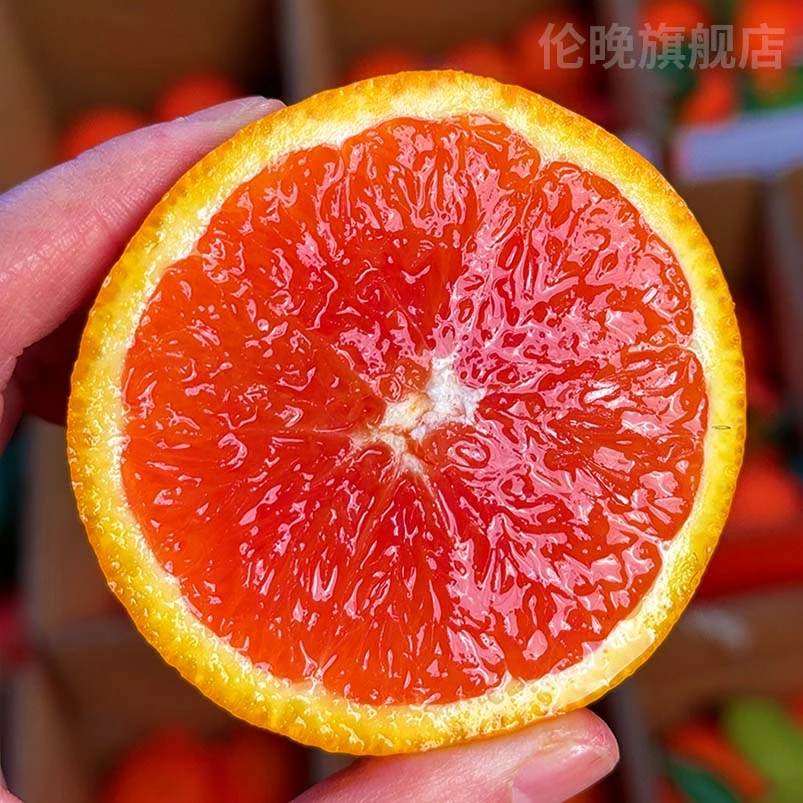 湖北宜昌秭归中华红血橙红橙新鲜现摘皮薄爆汁手剥橙子净重5/9斤
