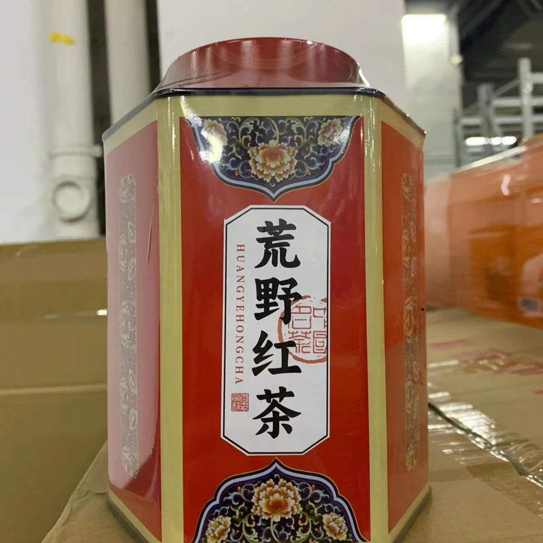 红色六角罐荒野红茶罐装