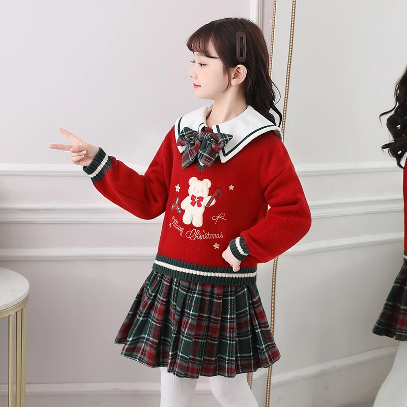 女童秋季连衣裙2024新款小女孩时髦套装裙洋气儿童公主裙秋款套装