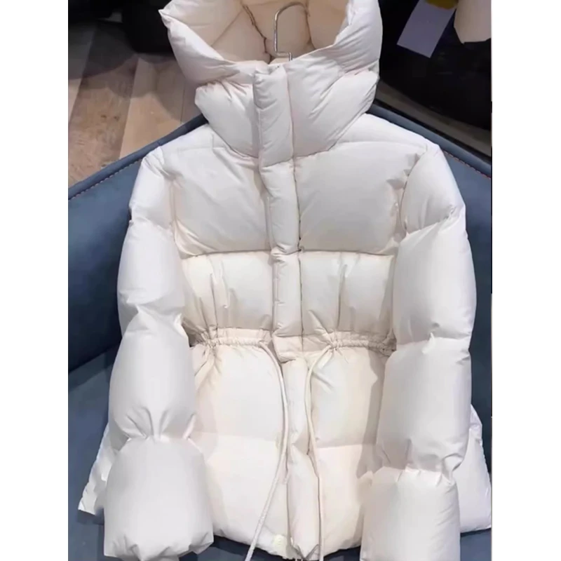 欧货高级95白鹅绒小香风收腰显瘦连帽休闲百搭外套女3611刘金