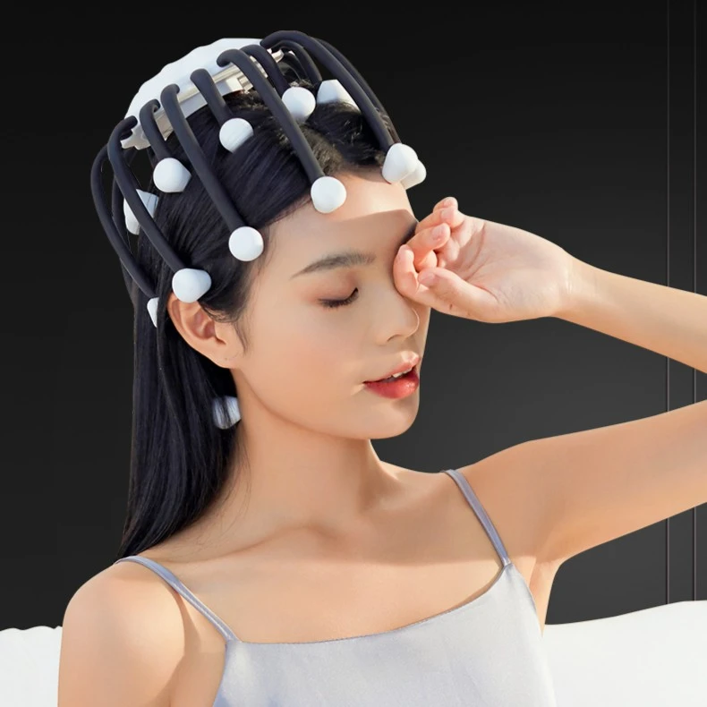 雅奈儿八爪鱼头部按摩器按摩神器多维度全自动头部按摩仪解压神器