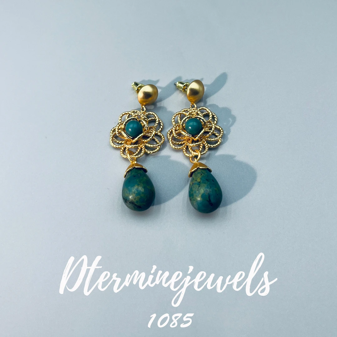 铜合金耳饰 Vintage手工宫廷风设计师款耳饰-1085