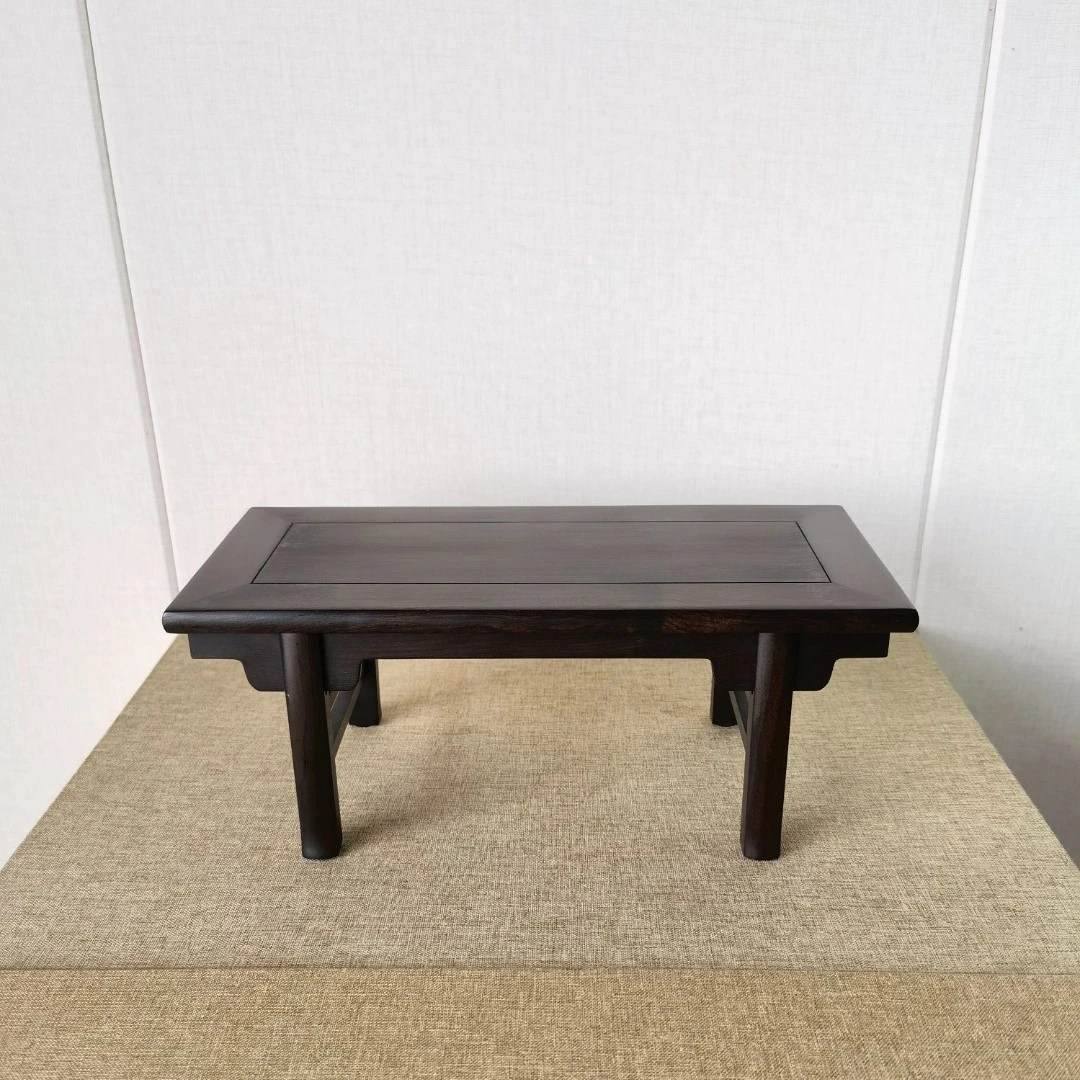 紫光檀材质   精工长方小条案   尺寸26乘12公分摆件木雕檀木