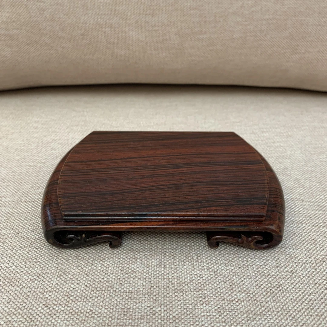 微凹黄檀材质  整木整料一木成型底座  摆台