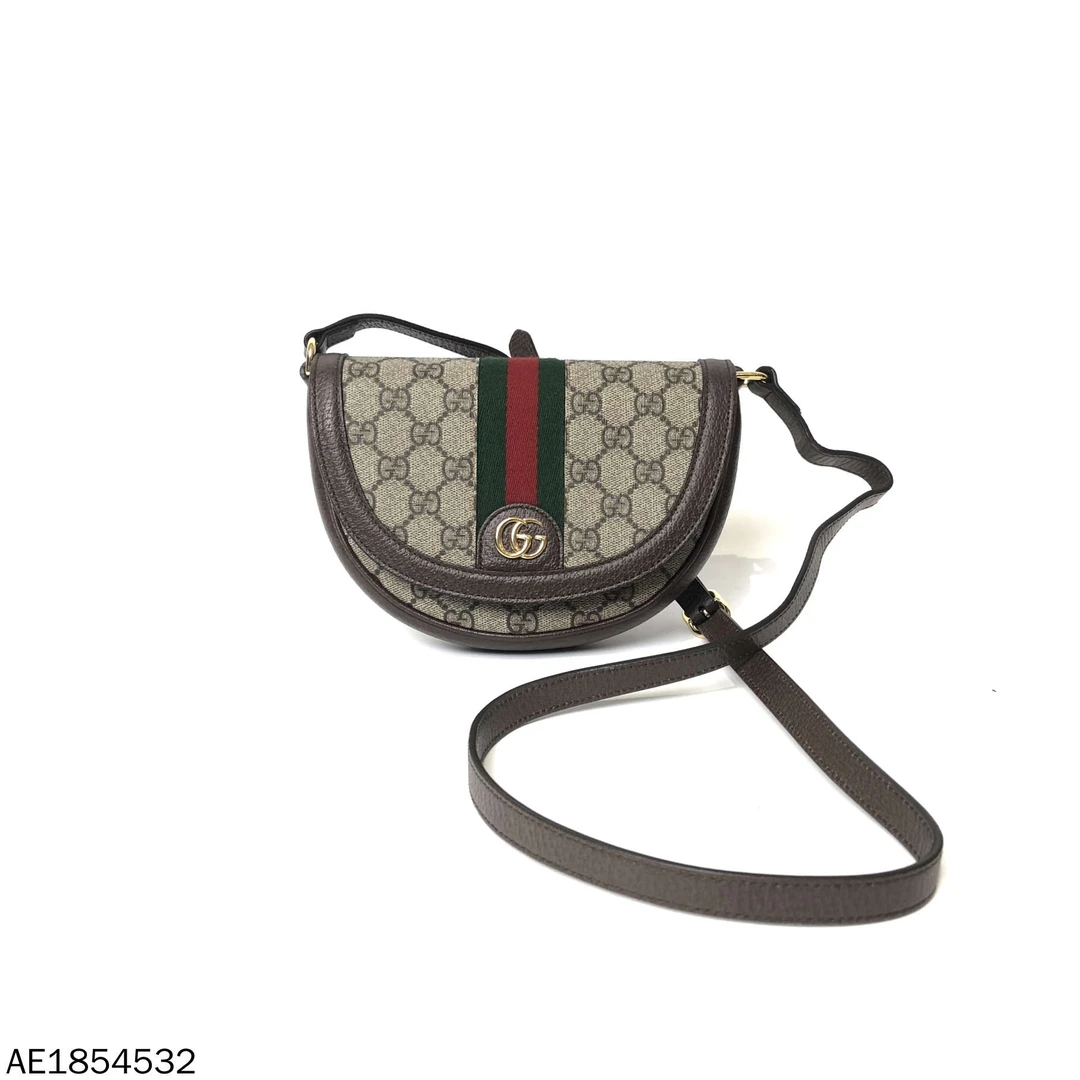 95新 GUCCI/古驰 时尚老花马鞍包AE1854532