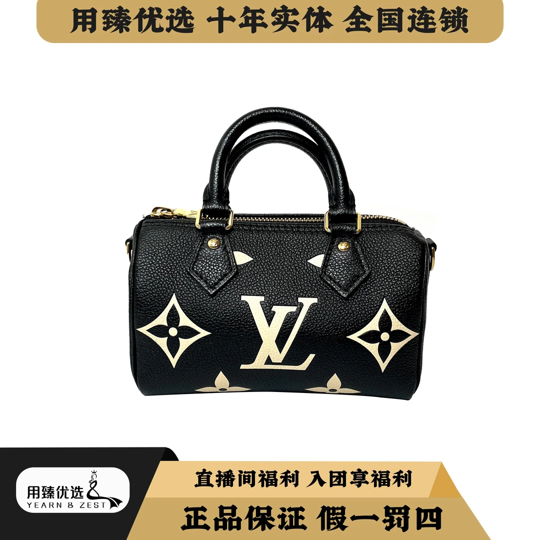 95新 LouisVuitton/路易威登 speedy nano全皮手提包/AJ8113196
