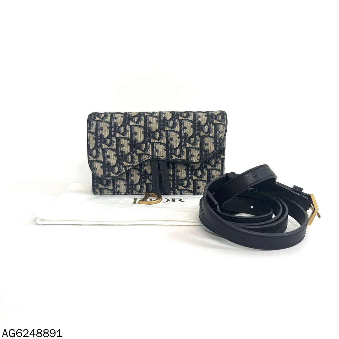 95新 DIOR/迪奥 老花马鞍腰包20年/AG6248891