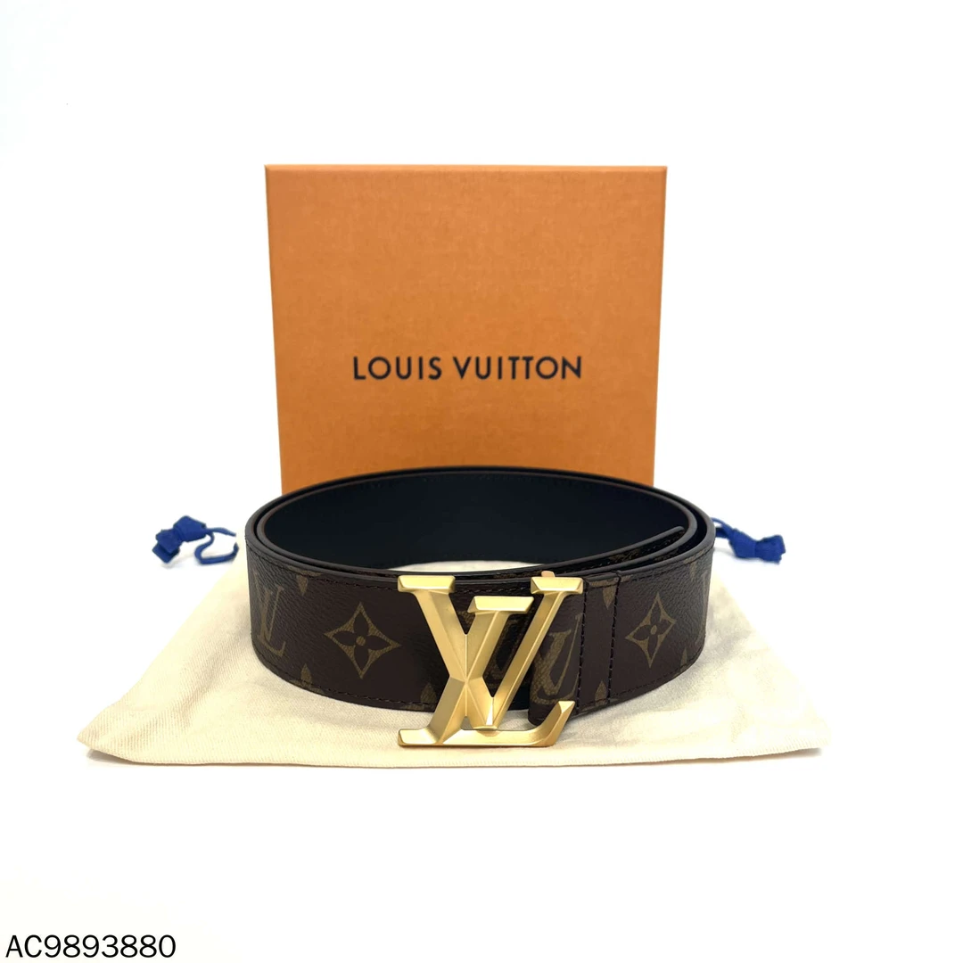 99新 LouisVuitton/路易威登 金扣老花腰带 AC9893880