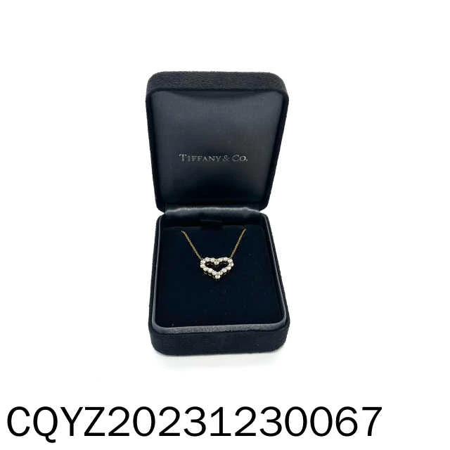 95新 Tiffany & Co./蒂芙尼 满钻大爱心项链 CQYZ20231230067