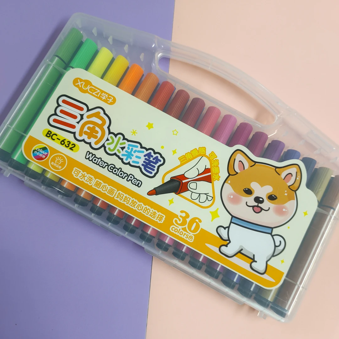 632-36 学子36色三角水彩笔可水洗
