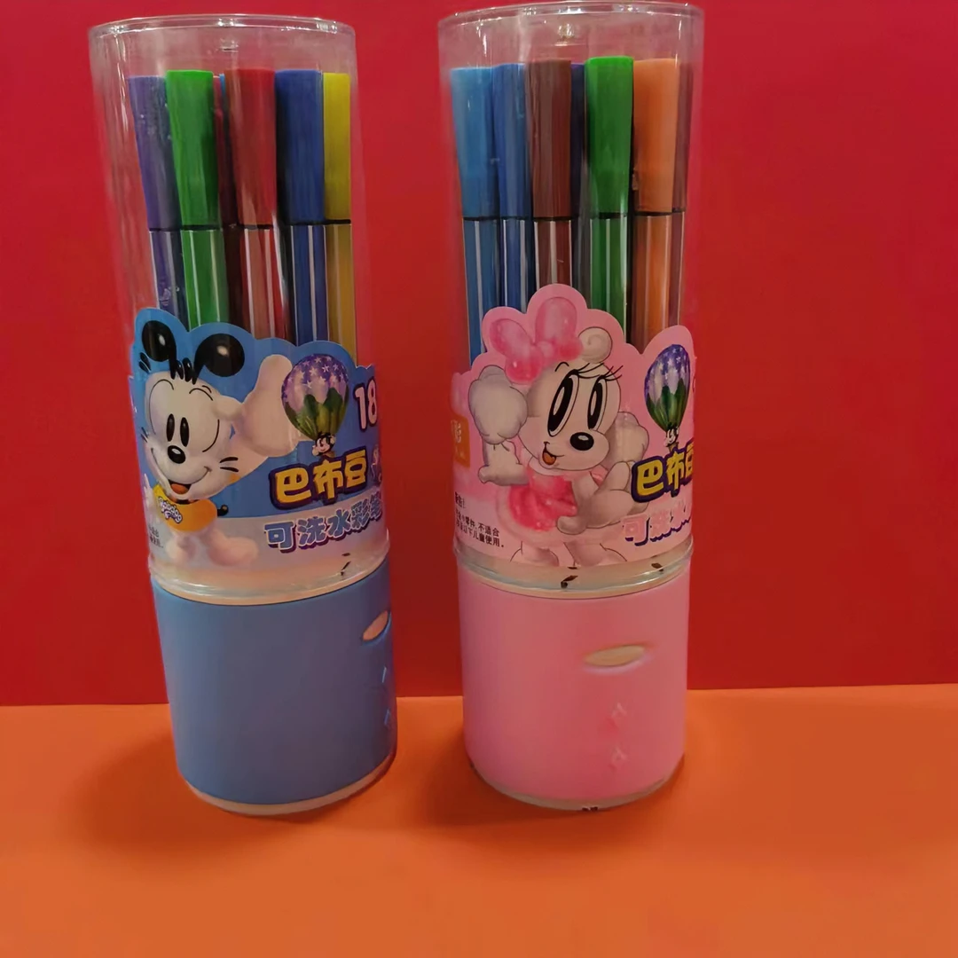 988-18 中彩巴布豆18色可洗水彩笔