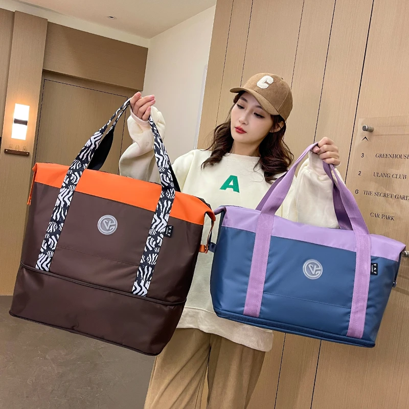 旅游短途手提男款旅行包轻便学生住校牛津布外出大容量女行李袋子