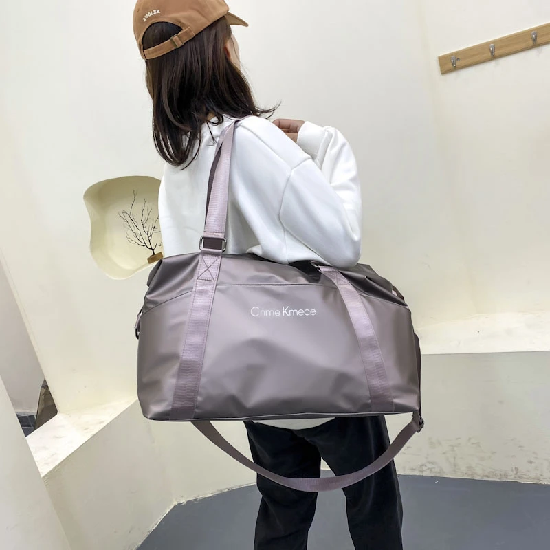 2024新款男女旅游健身单肩手提旅行包出差包行李收纳袋子轻便网红